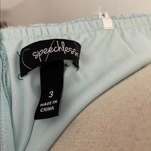 Blue strapless Bead dress